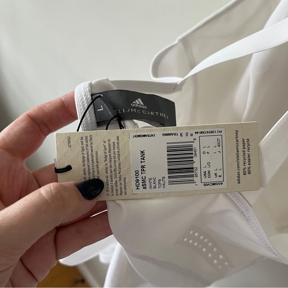 Adidas by Stella McCartney TruePurpose Tank Top in White Size Large NWT - Picture 7 of 8